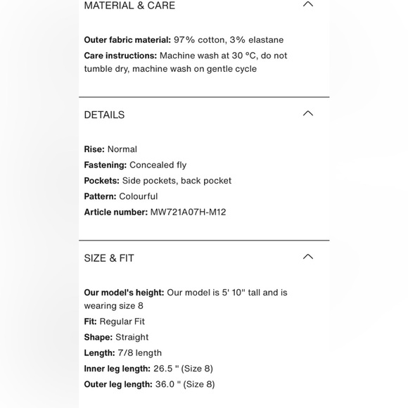 Weekend MaxMara cropped cigarette aqua floral print size 8 - Picture 3 of 10